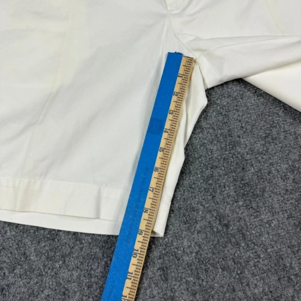 Polo Ralph Lauren Prospect Chino Shorts Mens 40 White Cotton Flat Front 9 Inseam